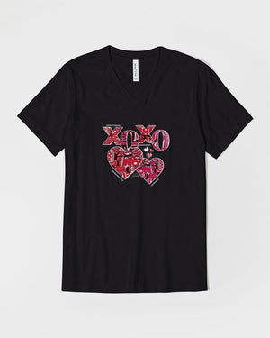 XOXO V2024 Unisex Jersey V-Neck Tee | Bella + Canvas