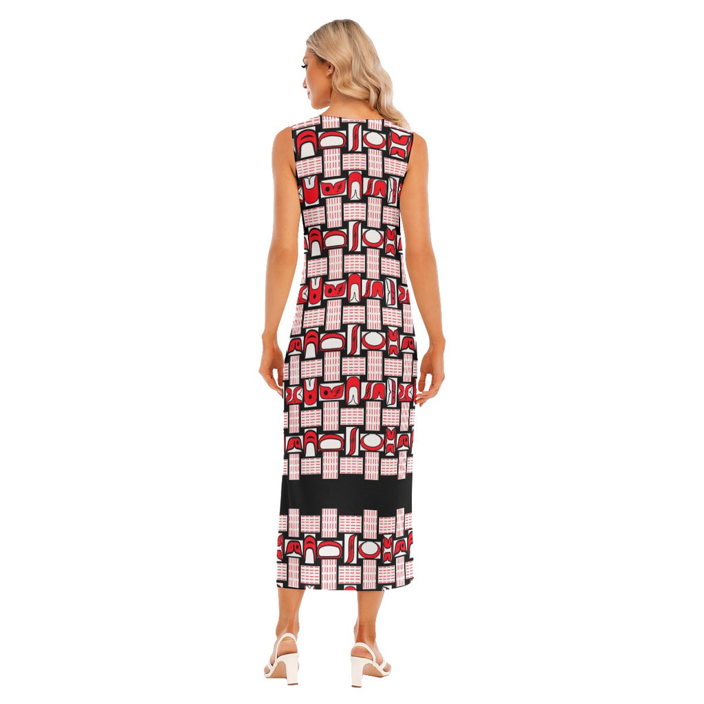 All-Over Print Women's Tank Top Long Dress