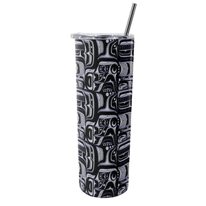 Skinny Tumbler With Stainless Steel Straw 20oz